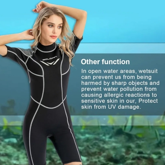 Goldfin Women's Shorty Wetsuit, 3mm Neoprene - black - Picture 10 of 12